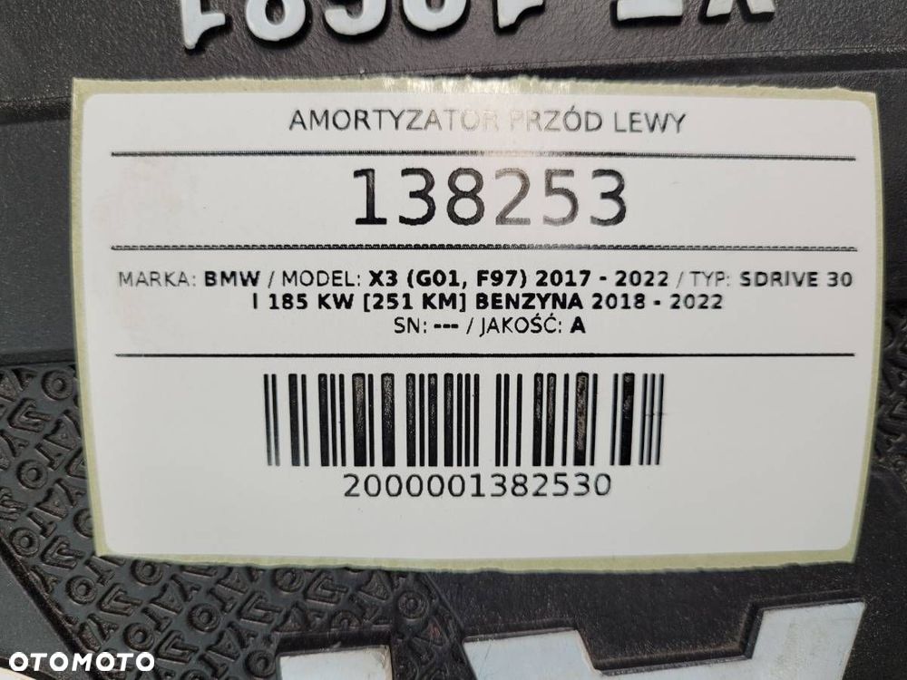 MCPHERSON AMORTYZATOR PRZÓD LEWY BMW X3 G01 SDRIVE 30I 251 KM - 12
