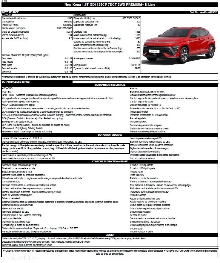 Hyundai KONA 1.6 T-GDI 138 CP 7DCT 2WD Premium+ N Line - 16