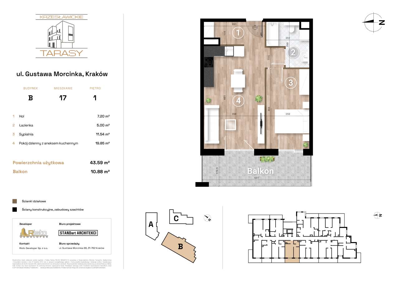2-pokojowe mieszkanie 43m2 + balkon Bez Prowizji - Pełny obrazek: 2/13