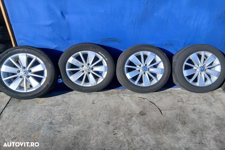 Jante aliaj cu anvelope 16 - set 5C0601025AM 205/55 R16 6.5JX16H2 ET5 - 1