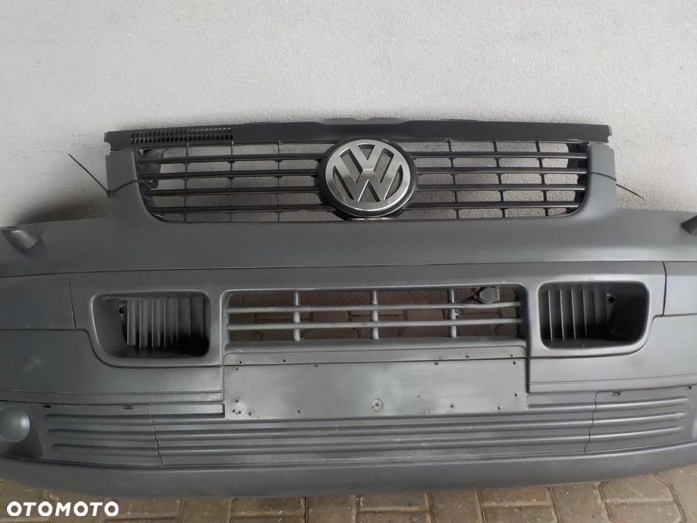 VW T5 03- ZDERZAK PRZÓD PRZEDNI + SPRYSKIWACZE LAMP - 3