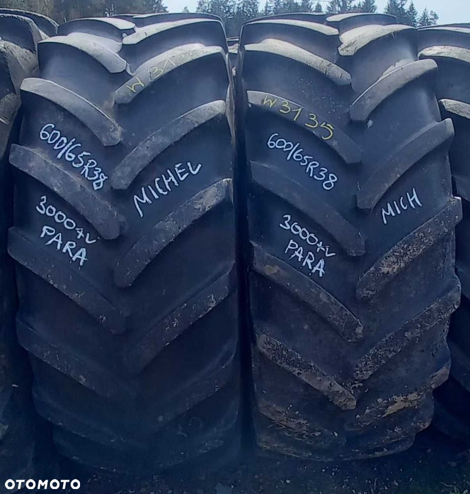 2x Opona używana rolnicza 600/65R38 MICHELIN XM108; 1200zł(szt.) W3135