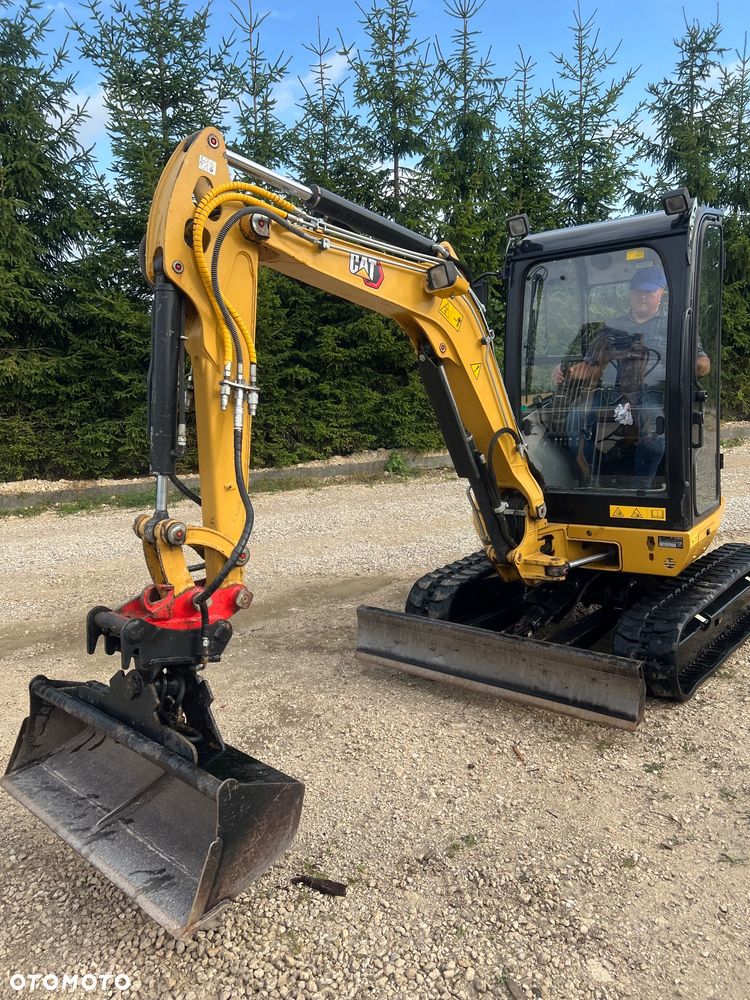 Caterpillar MINIKOPARKA CAT 302,7 gąsienicowa 2x łyżka Grabie WIERTNICA widły 303,5 Catepillar 305 koparka 3 5 tony sprowadzona 1 właściciel po serwisie BOBCAT SANNY YANMAR JCB KUBOTA mini koparka - 11
