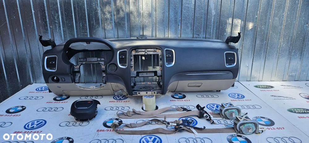 Dodge Durango III LIFT 2017- Kompletny kokpit Deska rozdzielacza Poduszki powietrzne Airbag Napinacze Pasy bezpieczeństwa Jasna poduszka kolan Jasne pasy ORYGINAŁ - 1