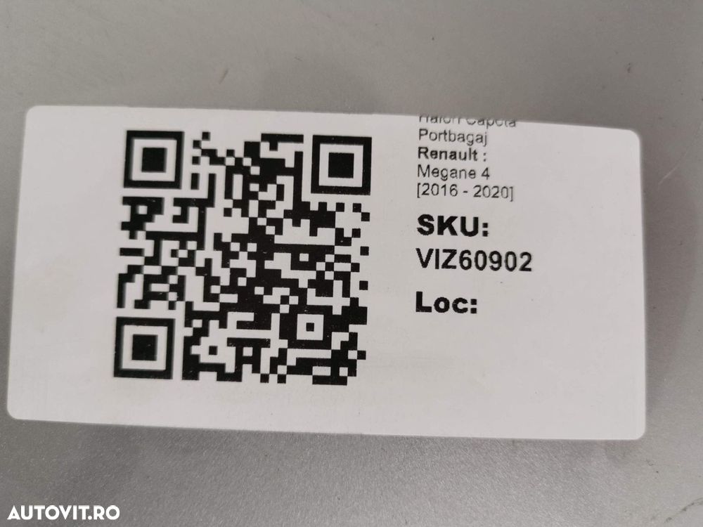 Haion Capota Portbagaj Renault  Megane 4 2016 2017 2018 2019 2020 Orig - 8