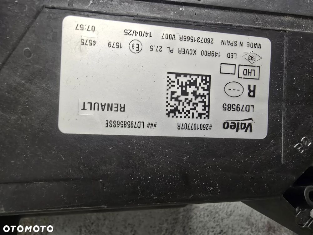 Renault austral lift rafale lampa full led prawa idealna 260107707r - 6