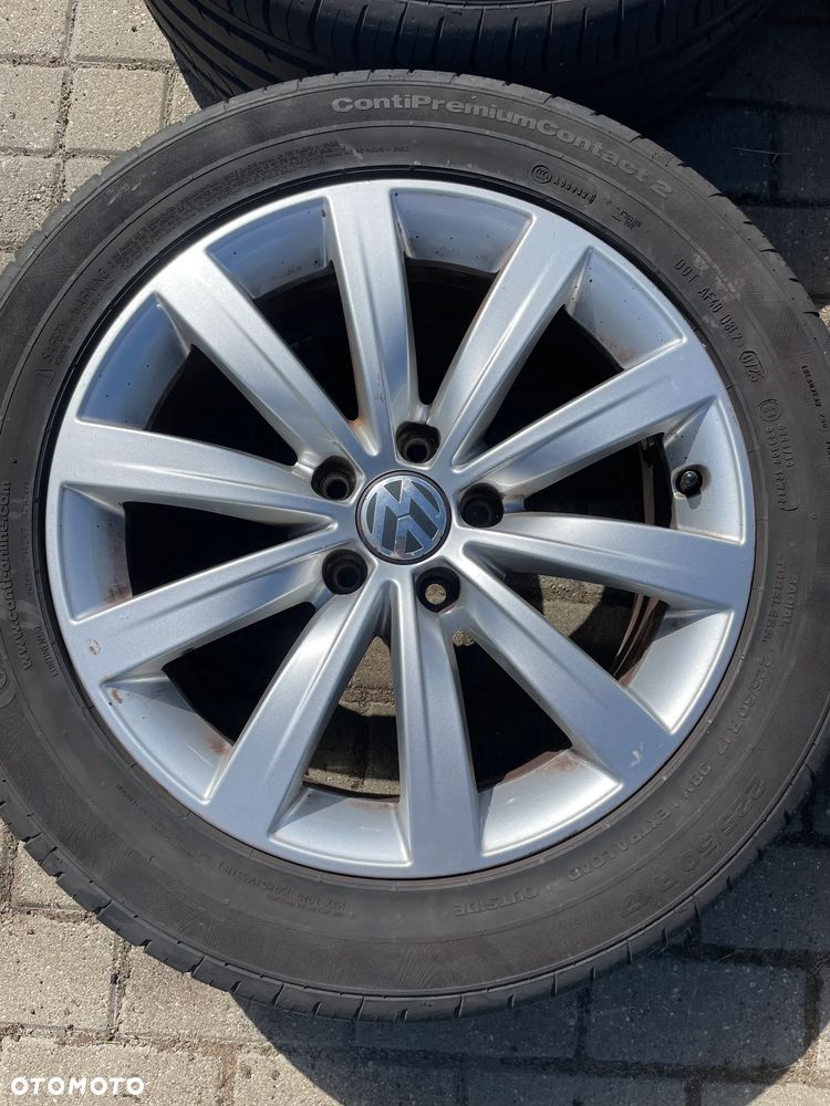 VW SHARAN II TIGUAN FELGI ALUMINIOWE ET39 KOŁA opony 5x112 225/40/17 nowe - 5