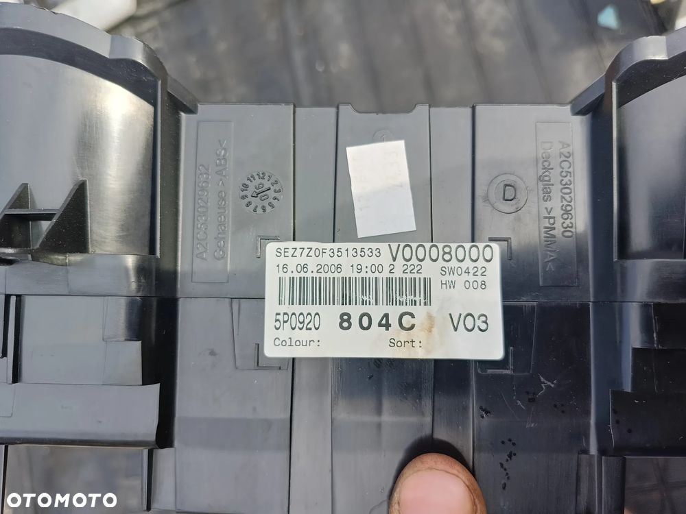 LICZNIK ZEGARY EU 5P0920804C SEAT ALTEA 1 I 1.9 TDI 105 KM 04-09 - 3