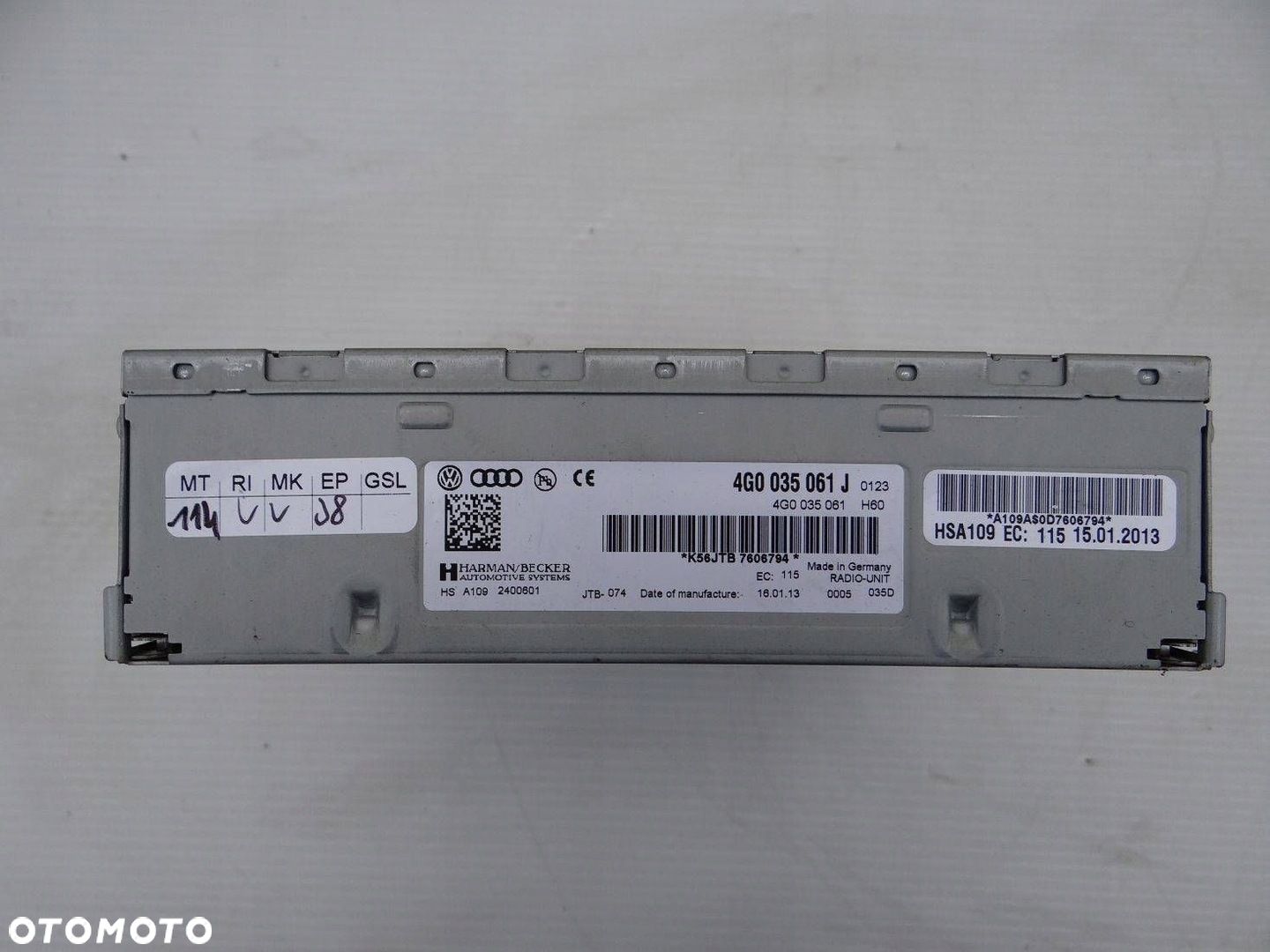 AUDI A6 C7 4G A7 A4 B8 A8 Q5 Q7 VW TOUAREG TUNER RADIA RADIOWY 4G0035061J - 1