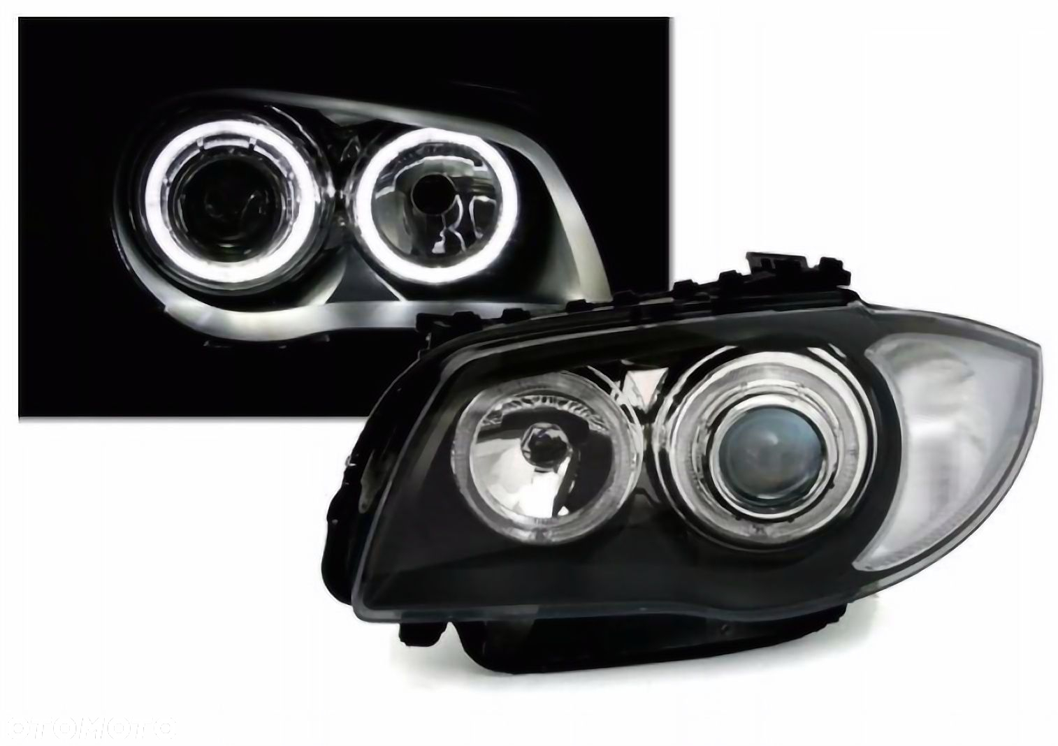LAMPY Reflektory BMW E87 E81 2004-2011 BIAŁE RINGI LED DEPO - 2