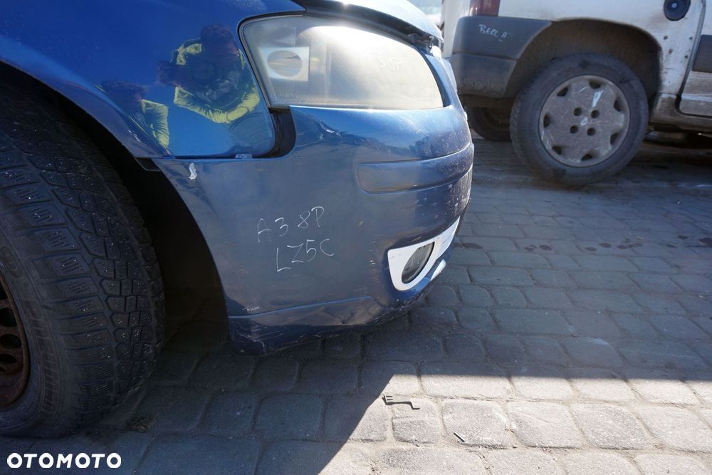 ZDERZAK PRZEDNI A3 8P LZ5C  NIEBIESKI AUDI 2003-2008 - 3