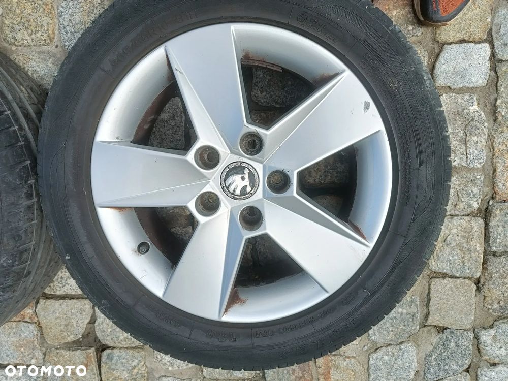 Felgi Aluminiowe 16 Skoda Octavia 3 5x112 ET46 5E0601025H Koła VW Seat Audi 6,5Jx16H2 - 2