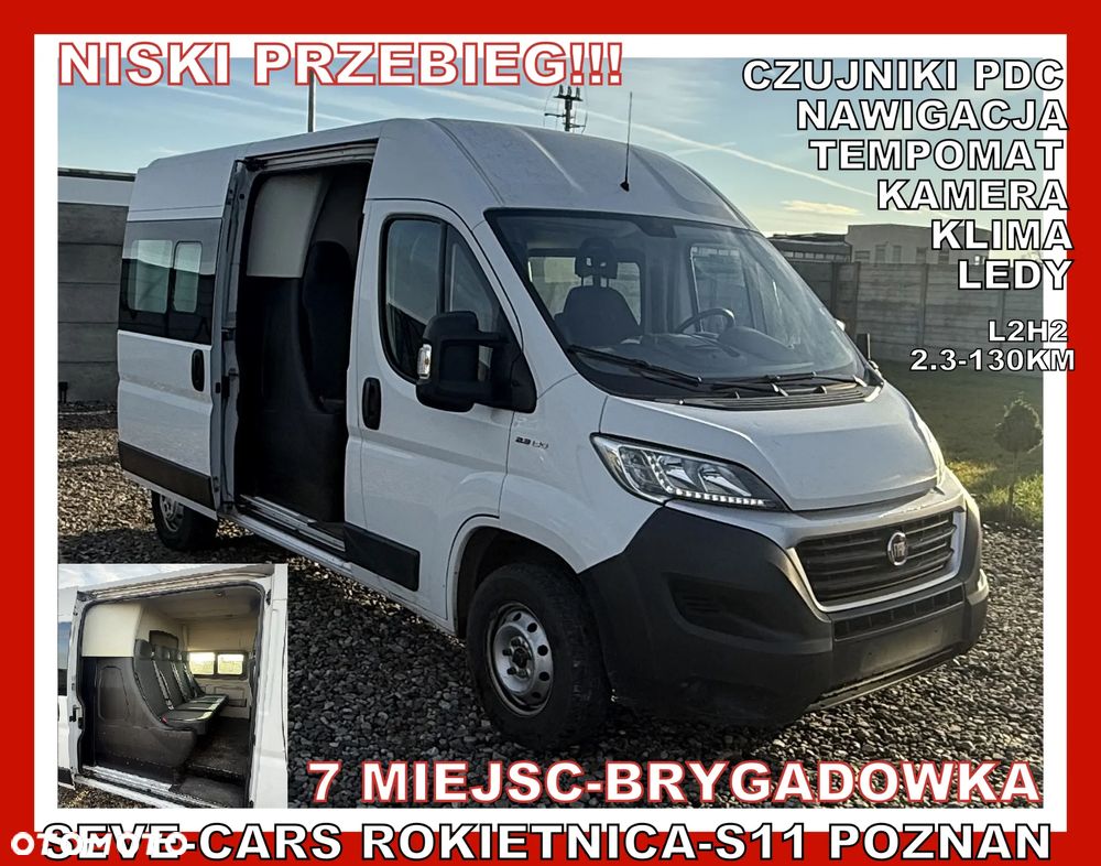 Fiat DUCATO 7 MIEJSC L2H2 BRYGADOWKA,DOKA, klima,kamera,navi,tempomat, pdc - 1