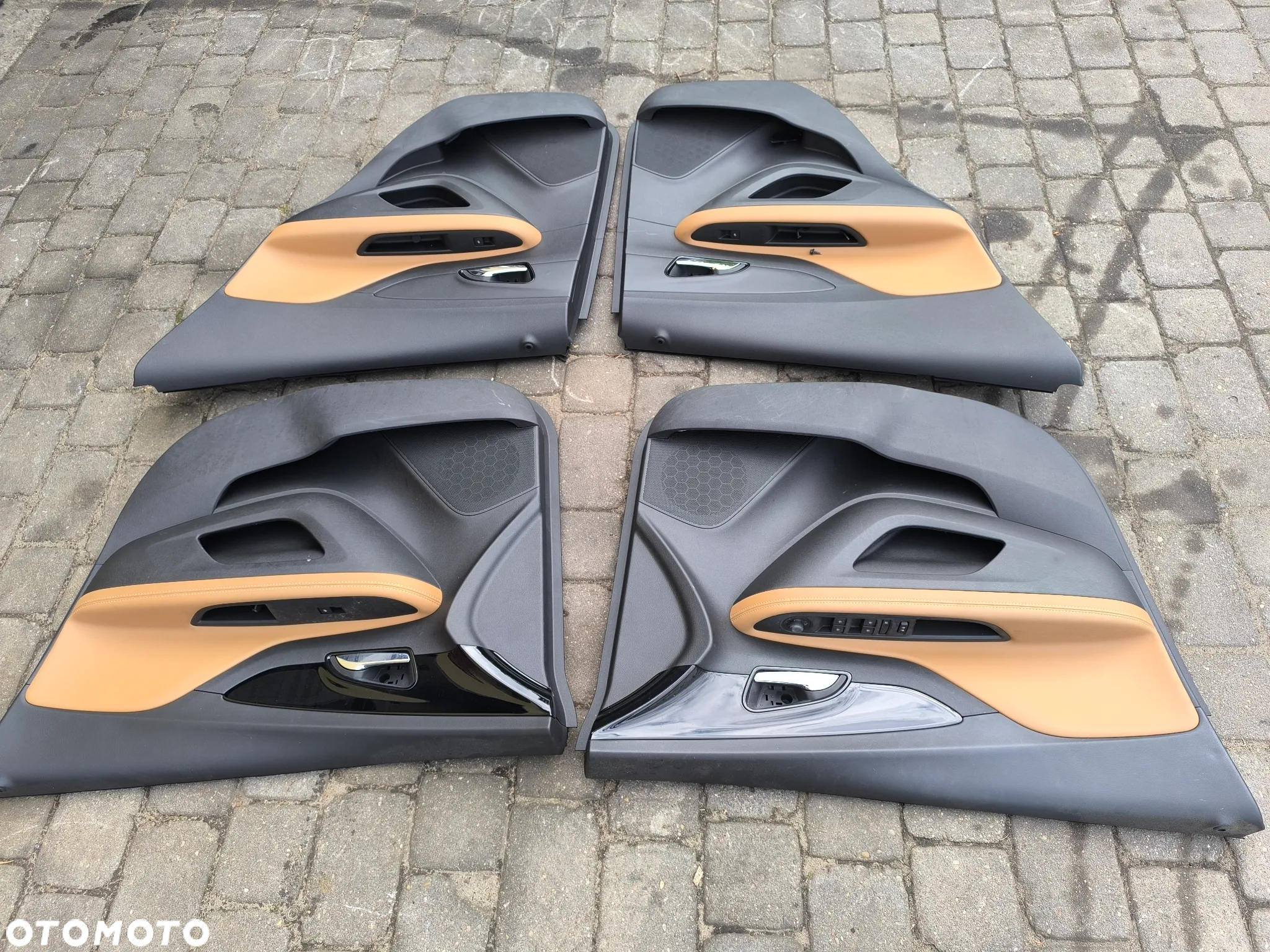 Komplet foteli z boczkami opel mokka grzane skóry - 8