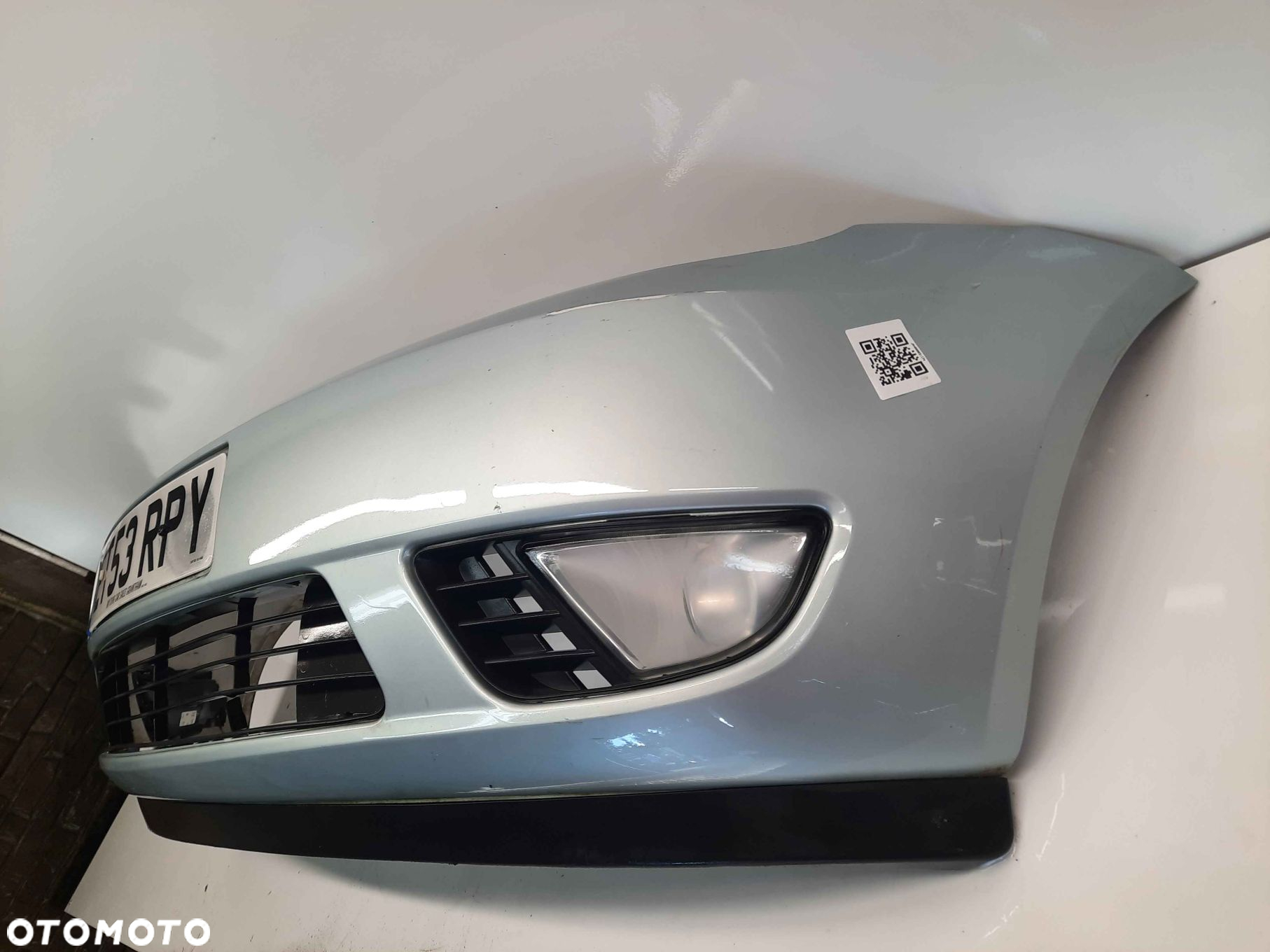 ^ ZDERZAK PRZÓD PRZEDNI DO FORD FIESTA MK6 VI J4 BŁĘKITNY HALOGENY - 4
