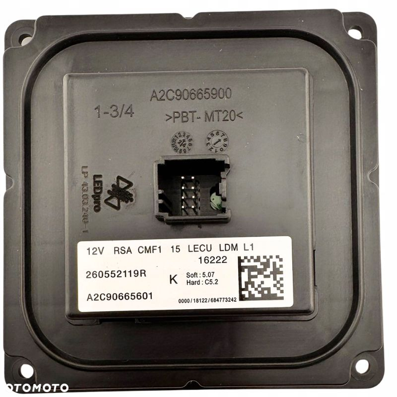 STEROWNIK MODUŁ ŚWIATEŁ DZIENYCH DRL LED RENAULT DACIA 260552119R - 5