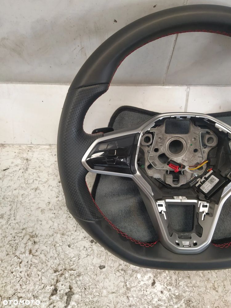 VW GOLF VIII GTI KIEROWNICA MULTIFUNKCYJNA ŁOPATKI CZERWONA NIĆ ORYGINAŁ - 6