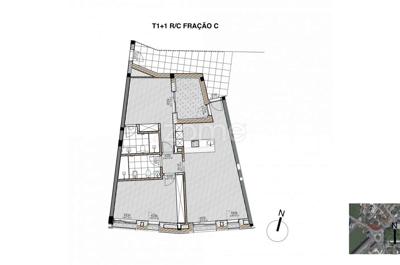 Apartamento T1+1 - R/C FR.- C - Empreendimento RADAR LIVING