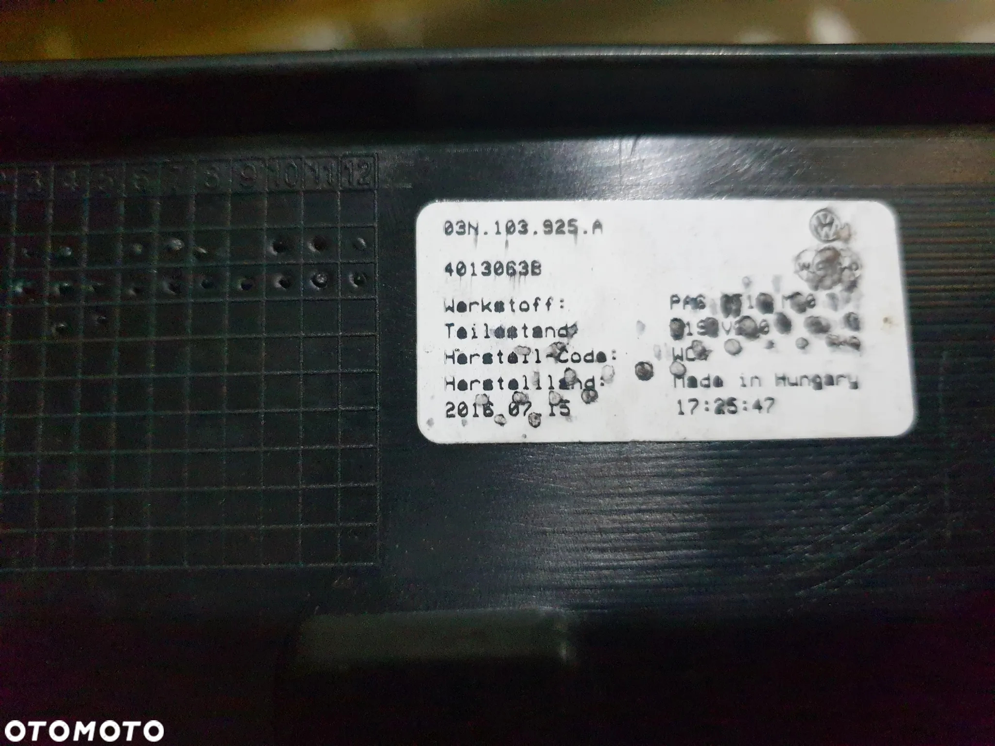 VW TIGUAN  SKODA OSŁONA POKRYWA SILNIKA 03N103925A POTESTOWA MINIMALNY PRZEBIEG - 3