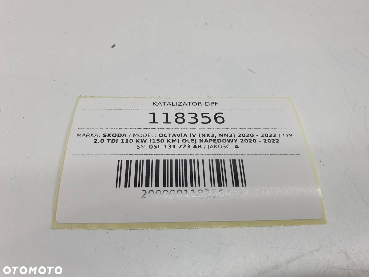 KATALIZATOR DPF SKODA OCTAVIA IV 2.0 TDI GOLF VIII TIGUAN 05L131723AB - 5