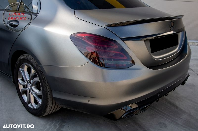 Difuzor Bara Spate Mercedes C-Class W205 S205 (2014-up) C63 Design pentru Bara Sta- livrare gratuita - 11