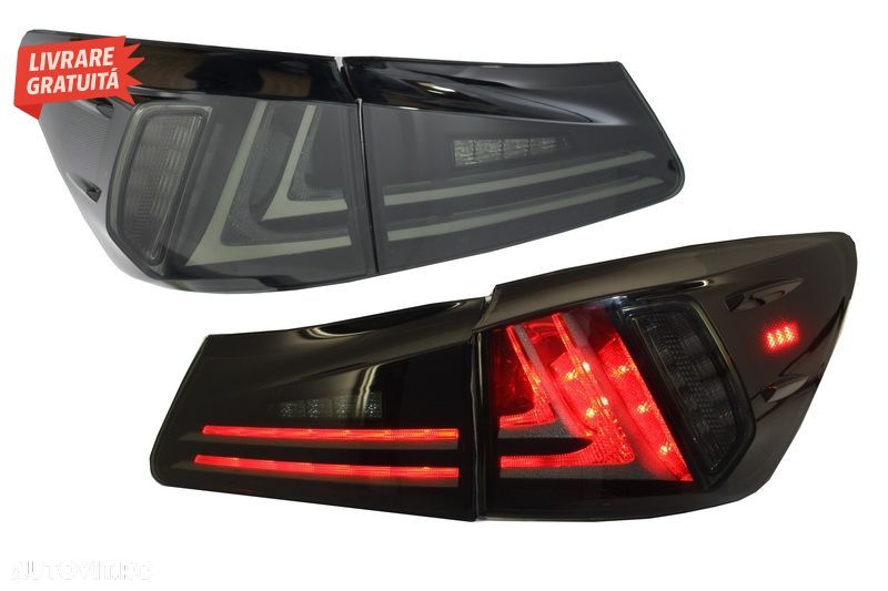 Stopuri Full LED LEXUS IS XE20 (2006-2012) Light Bar Facelift New XE30 Design Fumu- livrare gratuita - 1