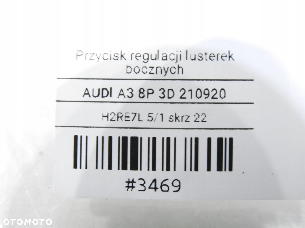 PRZEŁĄCZNIK REGULACJI LUSTEREK AUDI A3 8P LIFT - 7