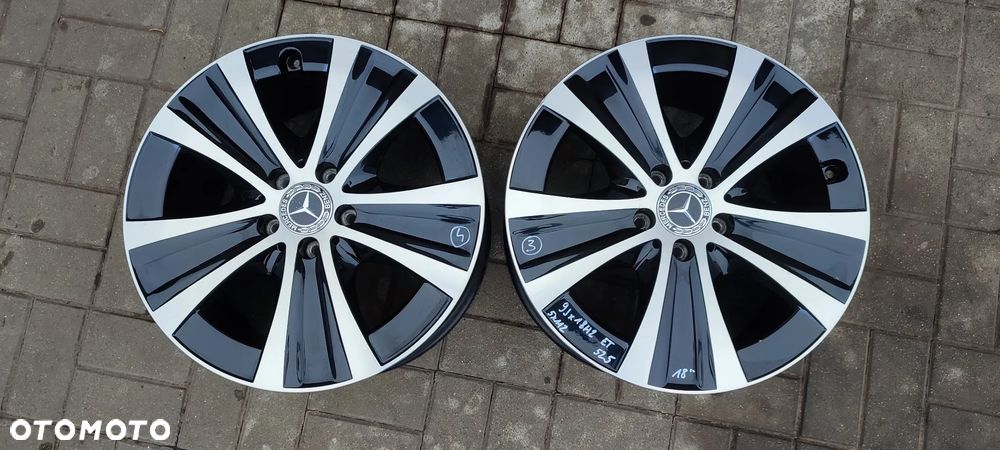 FELGI ALUMINIOWE 5x112 2x8Jx18 CALI ET43 fi 66,6 STOPNIOWANE 2x9J 18 CALI ET 52,5 MERCEDES W 213 4 SZTUKI KOMPLET - 8
