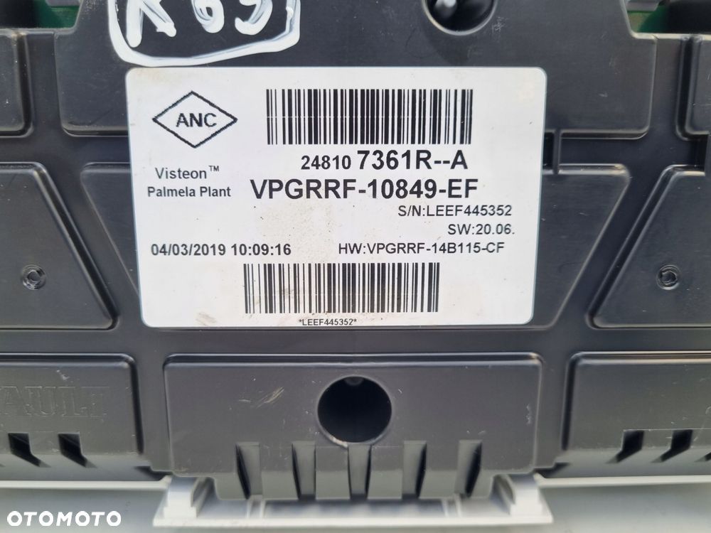 Renault Clio IV 1.2 0.9 TCE benzyna LICZNIK ZEGARY Europa 248107361R - 5