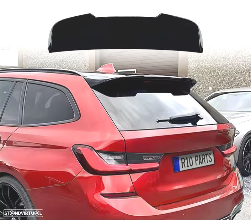 AILERON SPOILER TETO BMW G21 TOURING 19-22 LOOK M PRETO BRILHANTE - 1