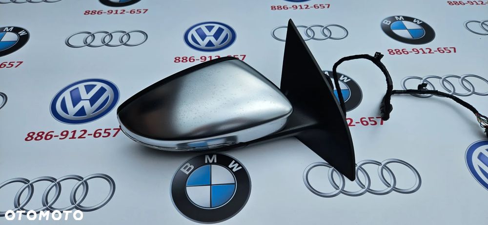 VW SCIROCCO 1K8 LIFT R-LINE Kompletne lusterko prawe Lusterko pasażera 13 KABLI 13 PIN EUROPA - 8