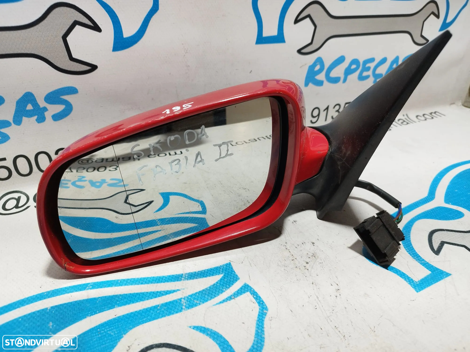ESPELHO RETROVISOR ESQUERDO SKODA FABIA I 1 MK1 6Y1857501CA 6Y1857501 ELETRICO AQUECIDO ESPELHOS RETROVISORES - 6