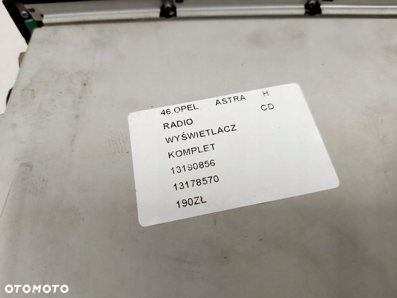 opel astra h radio cd wyświetlacz komplet 13190856 13178570 - 5