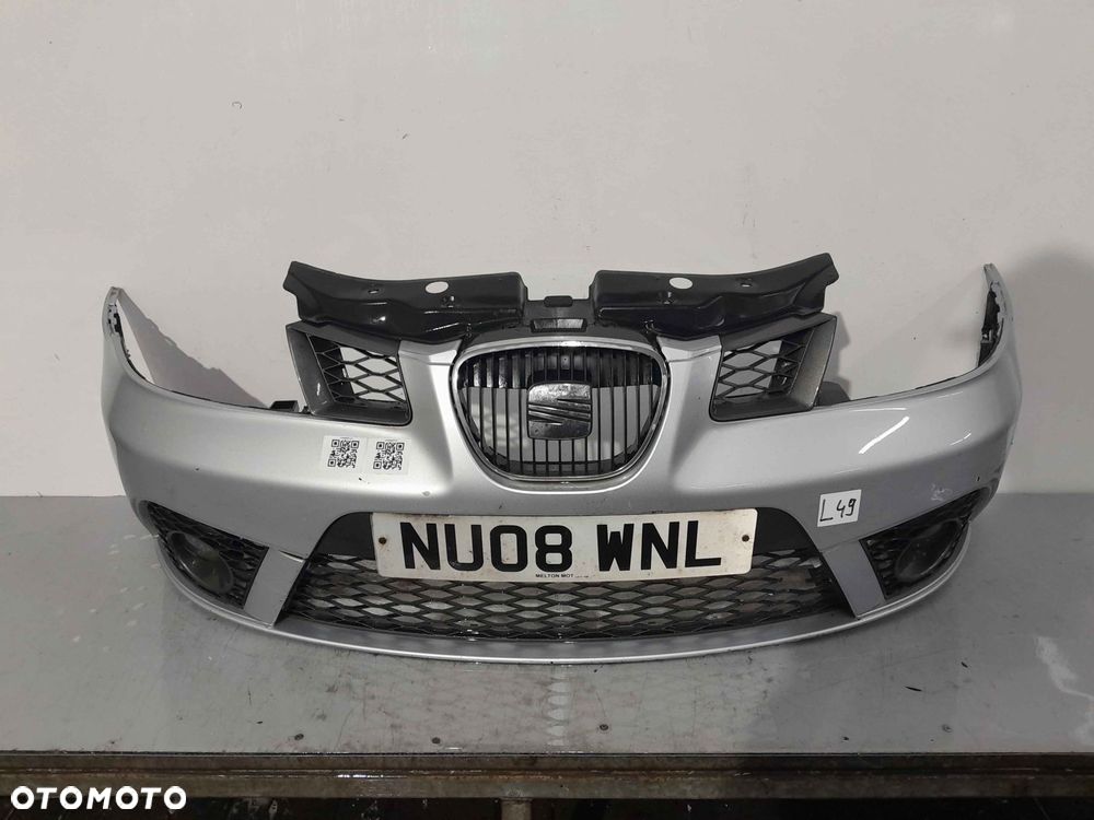 } ZDERZAK PRZÓD PRZEDNI SEAT IBIZA 3 III LIFT FL LS7N SREBRNY HALOGENY - 1