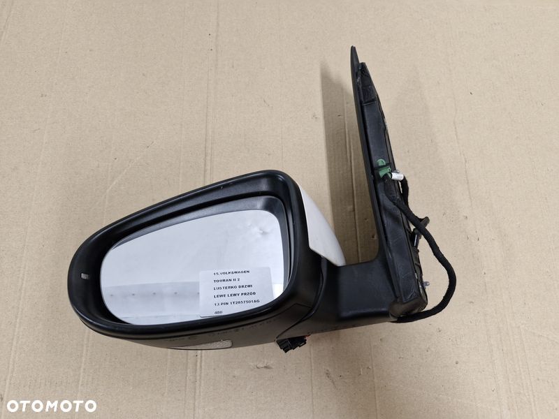 volkswagen touran ii 2 lusterko drzwi lewe lewy przód 13 pin 1t2857501 uk - 12