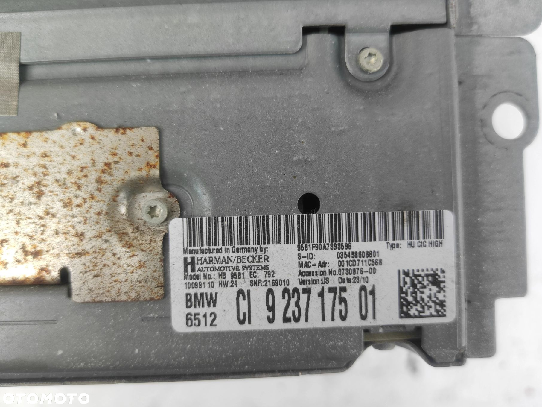 CZYTNIK NAWIGACJI RADIO CIC BMW F01 F02 F04 F06 F10 F12 F13 9237175 - 4