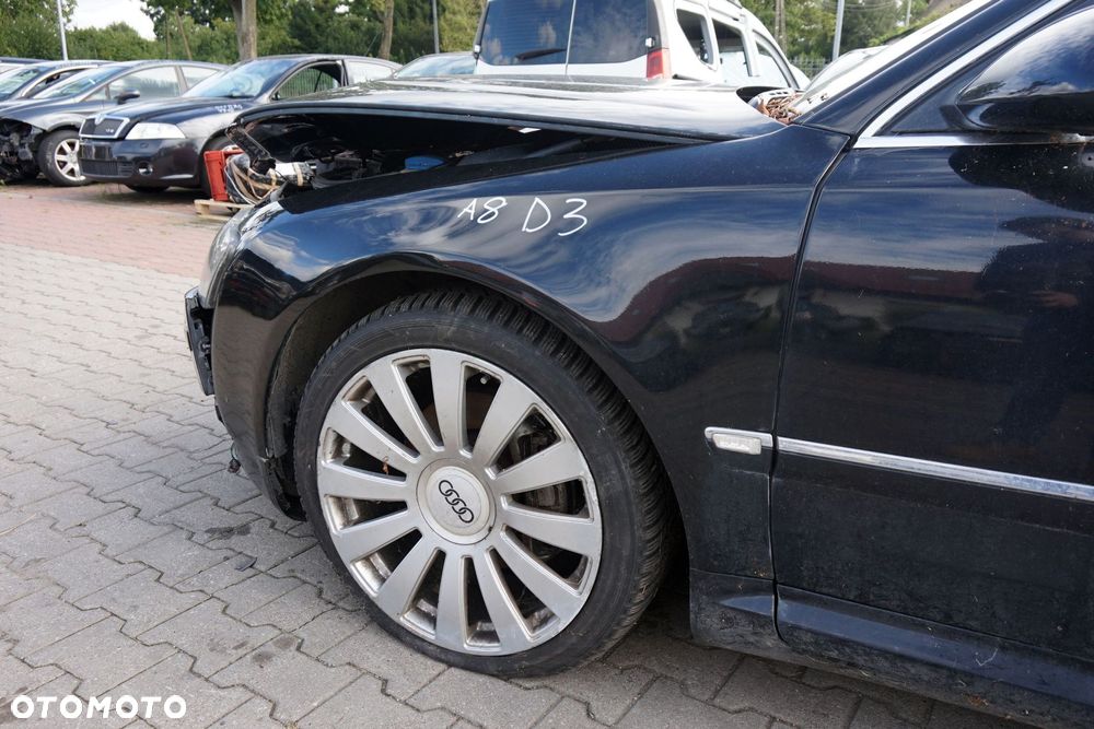 BŁOTNIK PRZEDNI LEWY A8 II D3 4E2 LIFT  CZARNY AUDI 2005-2010 - 3