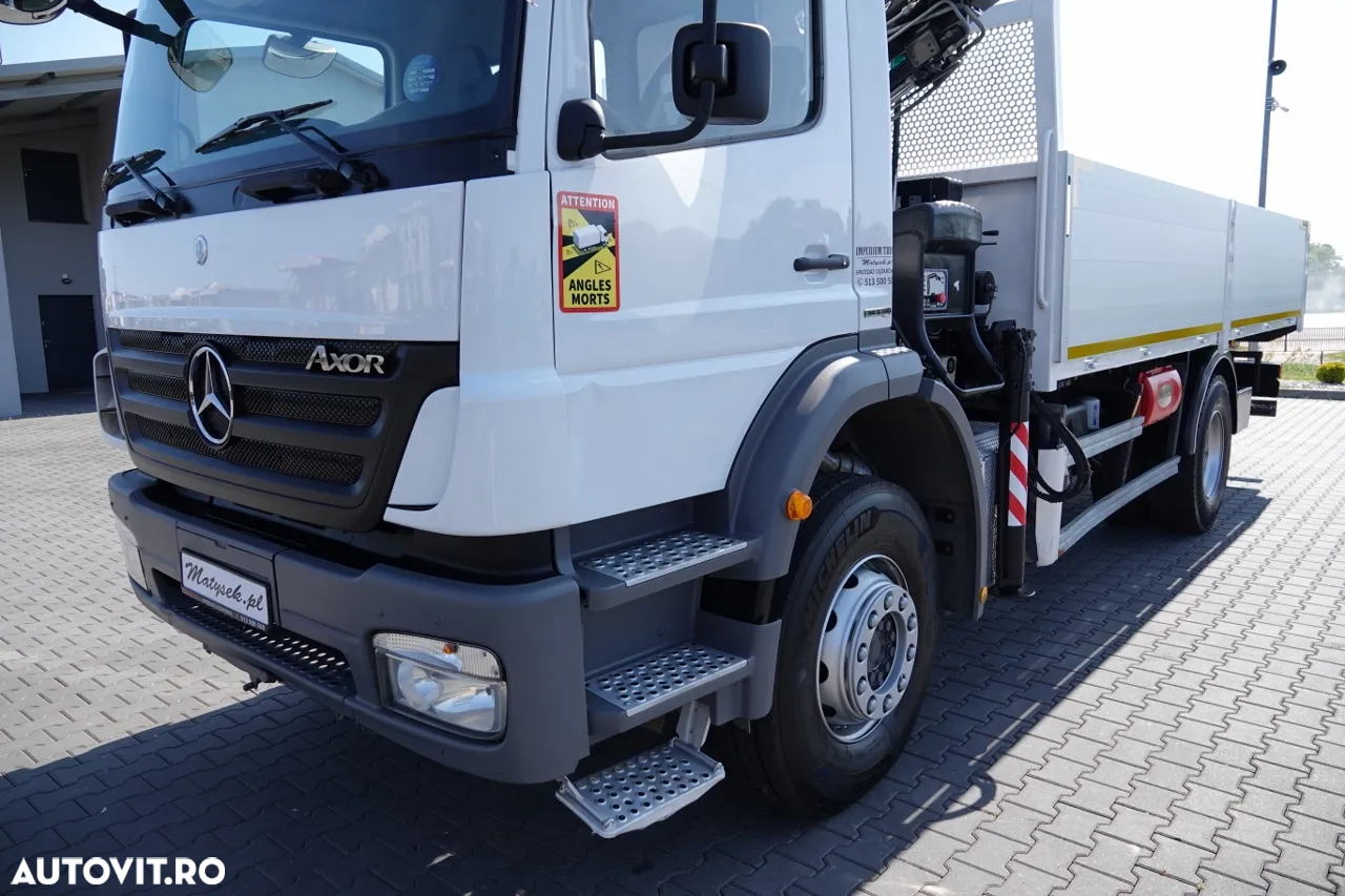 Mercedes-Benz AXOR 1829 / 4X2 / TRANSMISIE - 6 M / HDS HIAB 122 BS-3 / extensie: 10 M / CAPACITATE MAXIMA DE RIDARE 4 600 KG / MANUAL / RADIO CONTROL / ANVELOPE 100% / IMPORTAT - 9
