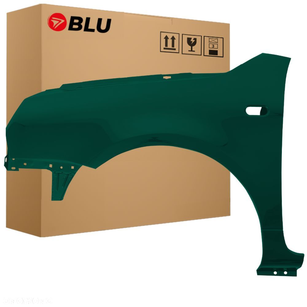 BLU Błotnik Volkswagen VW LUPO LA6N Lewy Przód Zielony 1998-2005 TaftGrün - 1