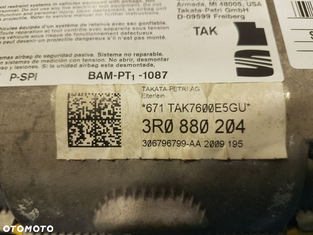 SEAT EXEO AIRBAG PASAŻERA 3R0880204 - 2