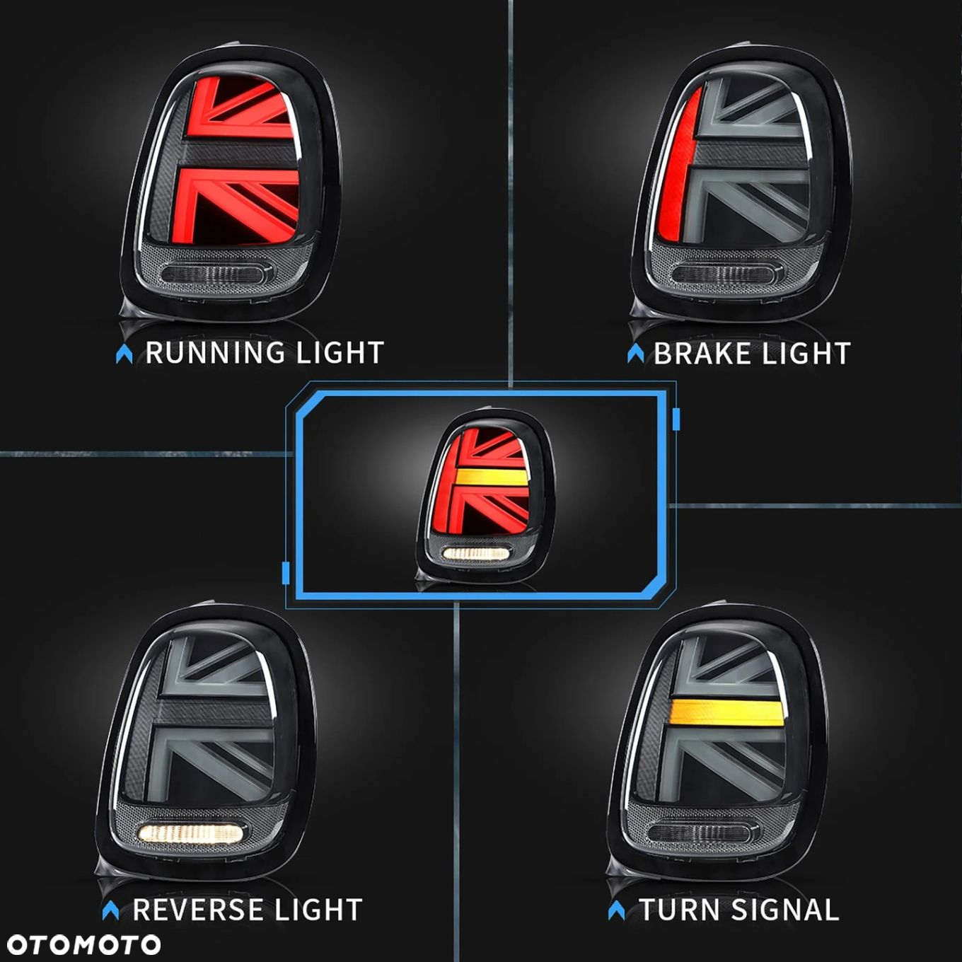 Lampy tyl ne kpl Vland Full Led Neon Tuning Mini Cooper f55 f56 f57 2014-17 - 5