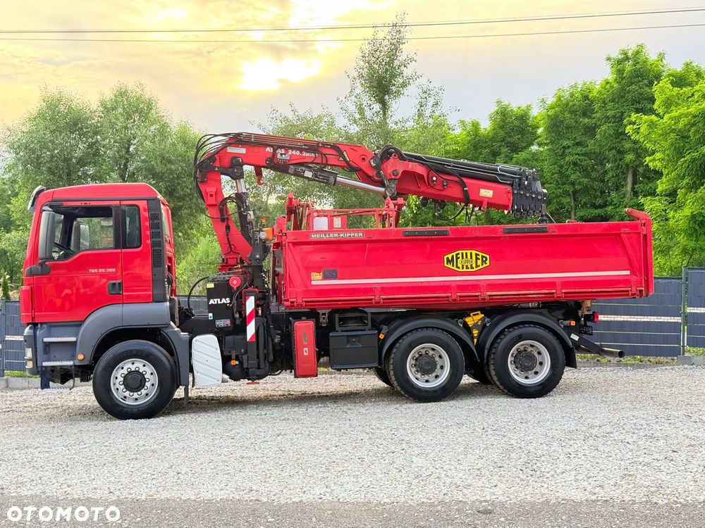 MAN * TGS 26.360 MAN * HDS Kran ATLAS 240.02 * Napęd 6X6 * Kiper Wywrotka Meiller * Kosz Łyżka * Energetyka * - 7