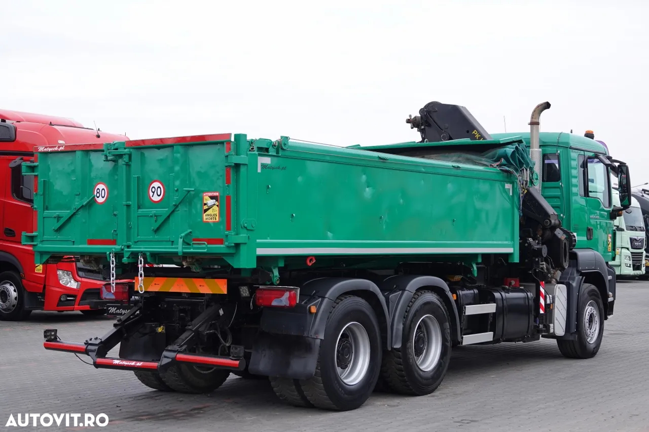 MAN TGS 26.400 / 6X4 / BASCULANTE + HDS PALFINGER PK 16502 / HYDROBURTA / BORDMATIC / IMPORTAT - 10