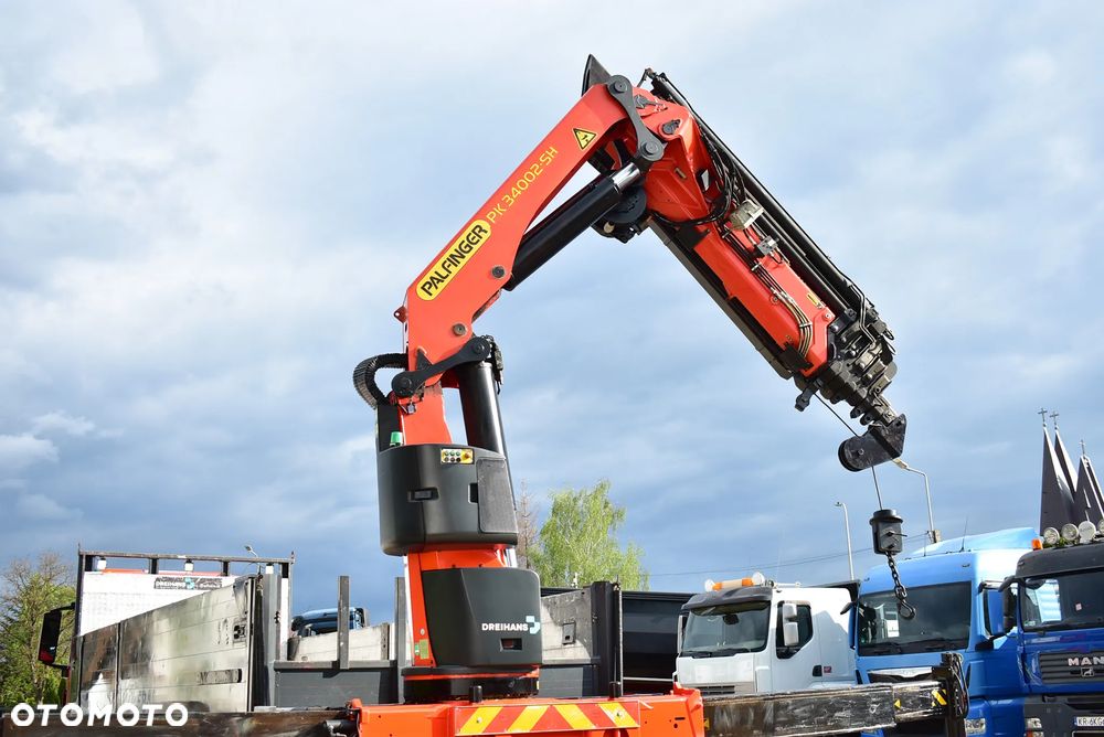 MAN TGS 35.480 Tridem 8x4 /Skrzynia 7.20m./ Palfinger PK 34002 SH/ Wciągarka/ 8 Segmentów/ 22m. / 5 i 6 Funcja/ Rotator/ Pilot/  Manual/ Euro 5/ Autokran/ Ladekran/ Kran/ HDS/ Seilwinde / Sprowadzony ! - 22