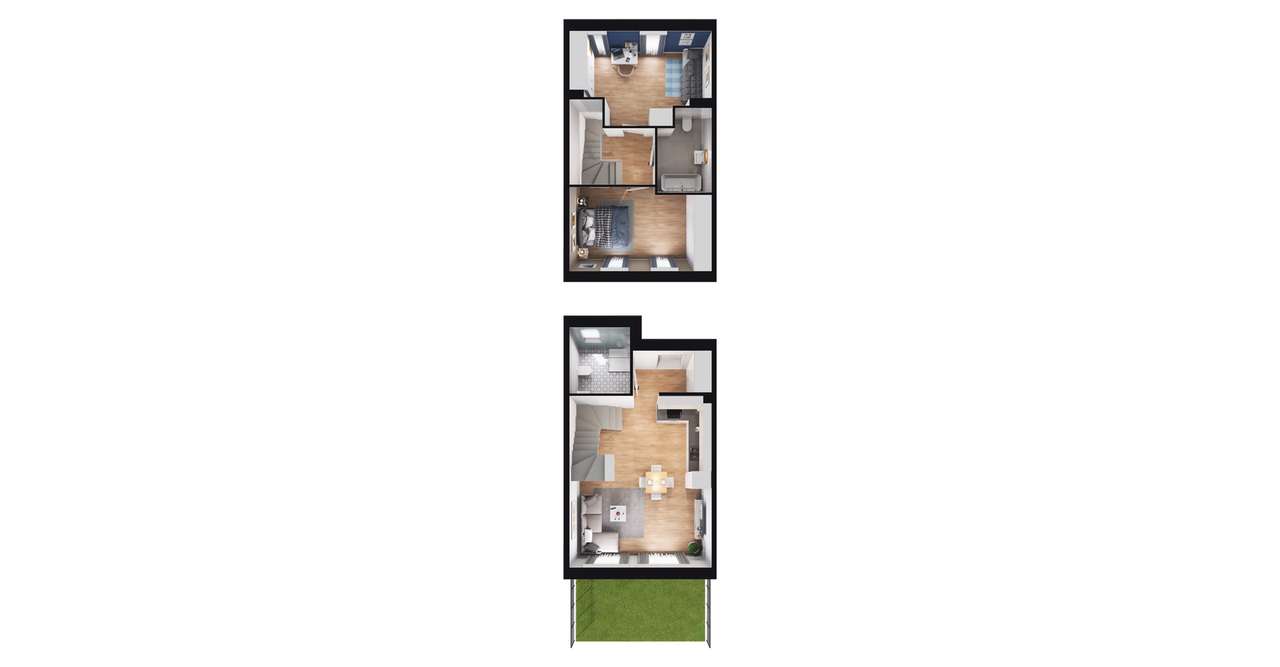 3-pokojowy dom 72m2 + ogródek Bezpośrednio - Pełny obrazek: 3/11