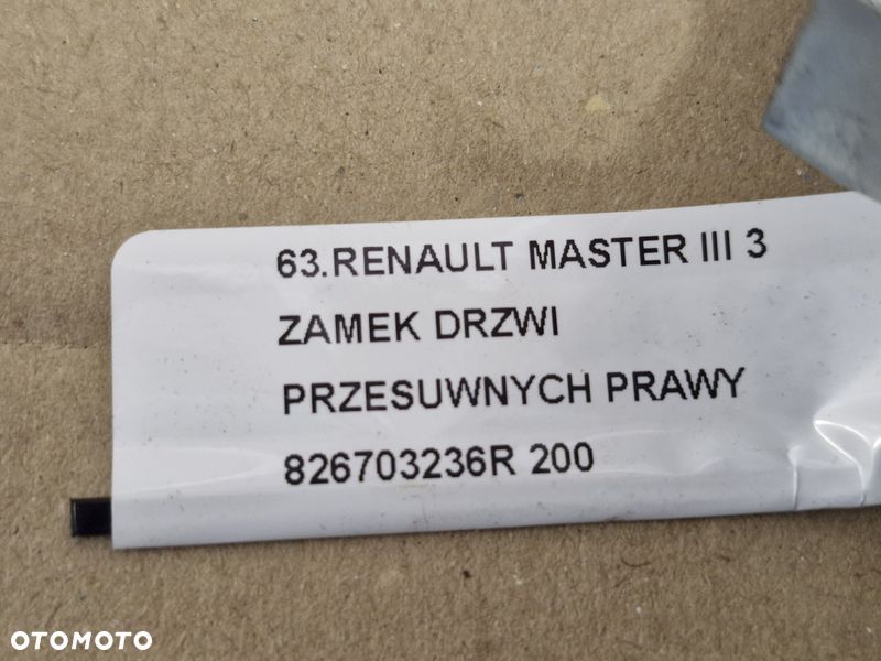 RENAULT MASTER III 3 ZAMEK DRZWI PRZESUWNYCH PRAWY 826703236R - 6