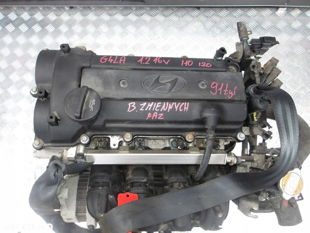 SILNIK HYUNDAI I20 1.2 16V G4LA 91 TYS BEZ FAZ - 2