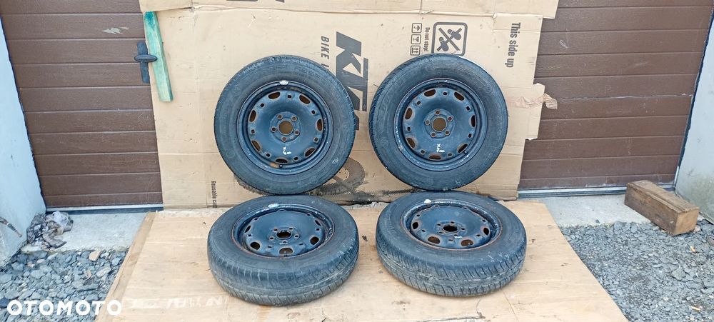 Felgi stalowe z oponami koła 5J ET35 165/70 R14 5X100 VW Polo Fabia 6Q0601027H - 1