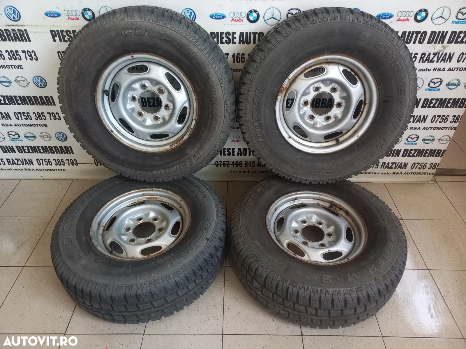 Set Jante Aluminiu Mitsubishi Pajero L200 Nissan Patrol Terrano Etc. Prezoane 6x5.5 Inch Anvelope 235/75R15 Anvelope Bune - 3
