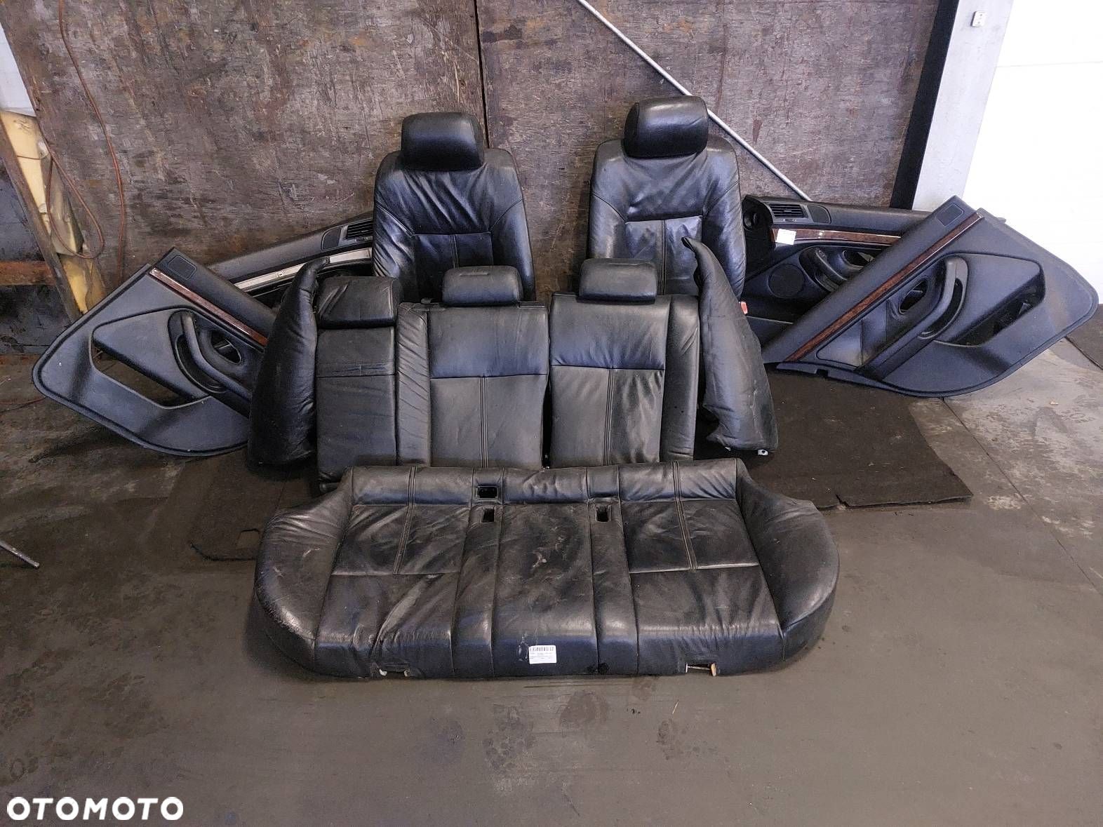 FOTELE LEWY + PRAWY PRZÓD + KANAPA TYŁ + BOCZKI SKÓRA BMW E39 KOMBI - 1